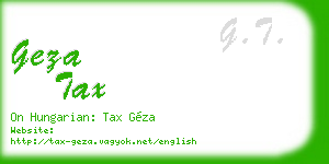 geza tax business card